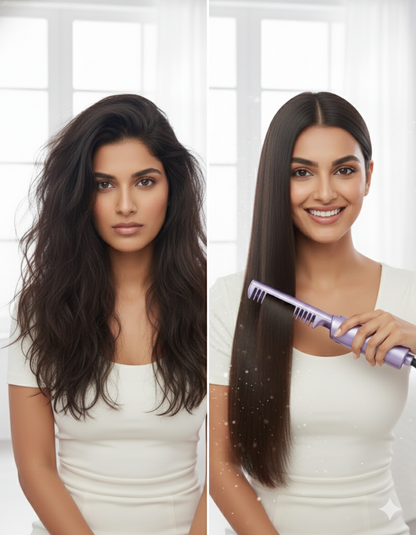 Mini Cordless Hair Straightener Comb Rechargeable